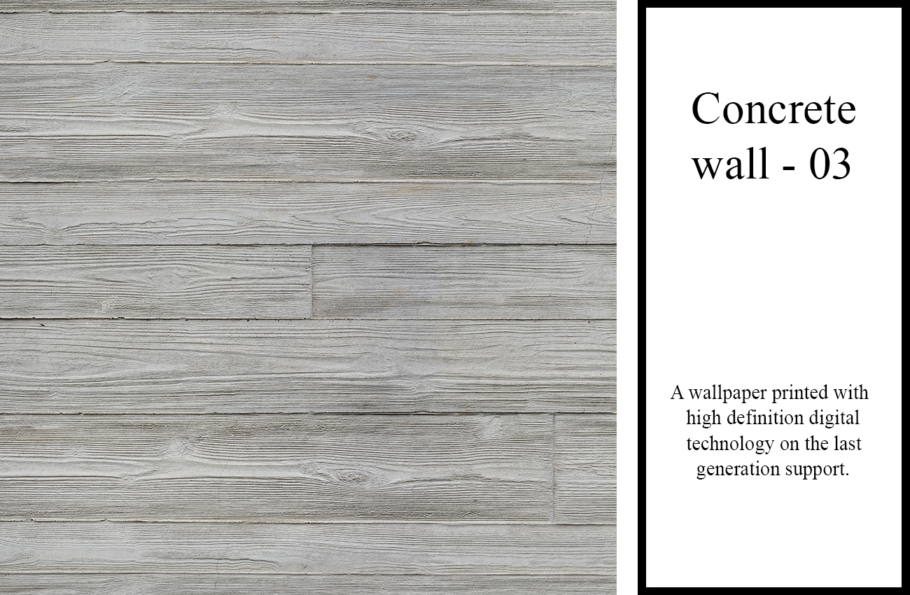 Materic wallpaper with horizontal concrete slats realistic industrial style effect