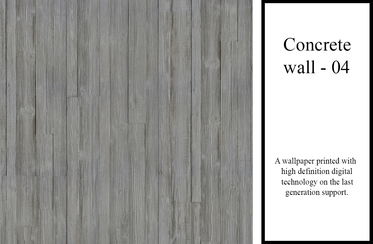 Industrial style wallpaper, realistic effect with vertical concrete slats printed in high definition