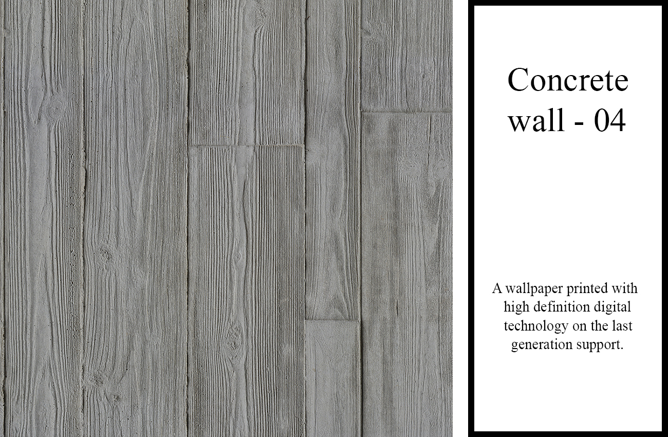 3d wallpaper, realistic effect with vertical concrete slats printed in high definition