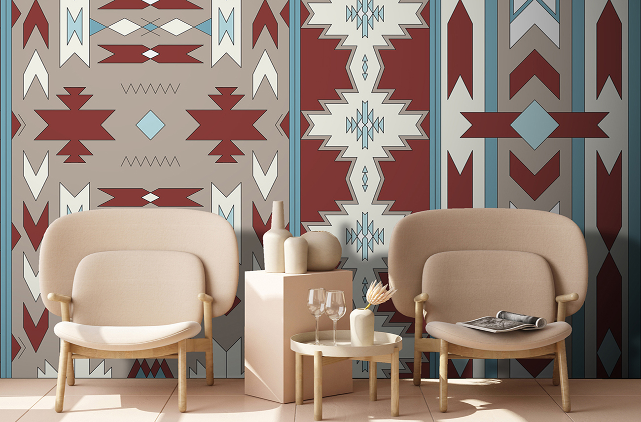ethnic geometric wallpaper