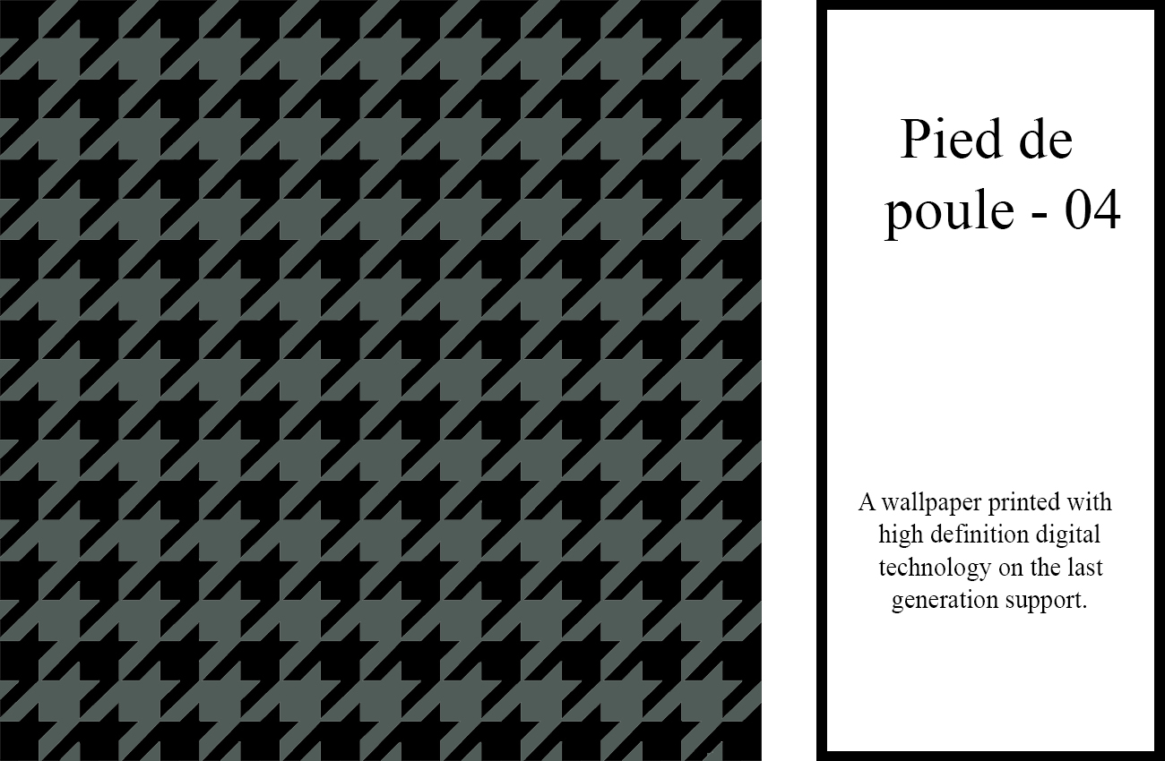 Trendy style wallpaper with geometric houndstooth texture in black and blue