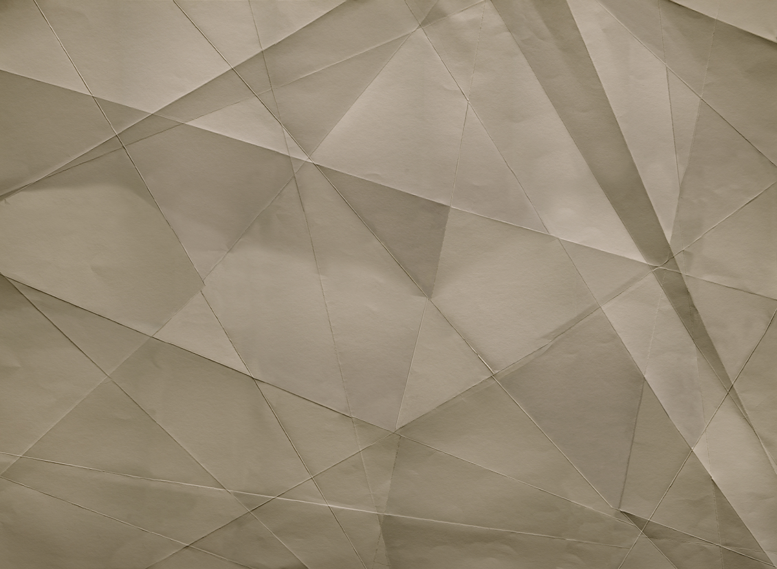 Carta da parati 3d con texture di carta piegata di colore tortora                      