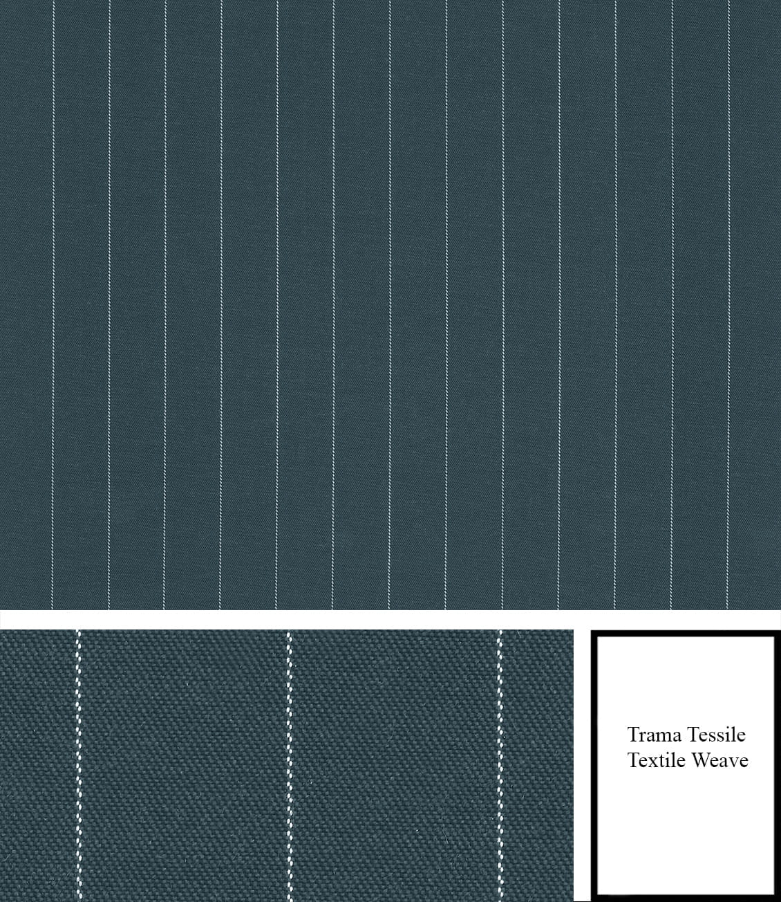 Carta da parati blu petrolio a righe gessato