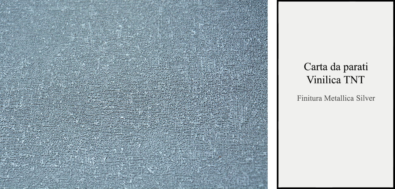 Carta da parati vinilica tnt tessuto Silver