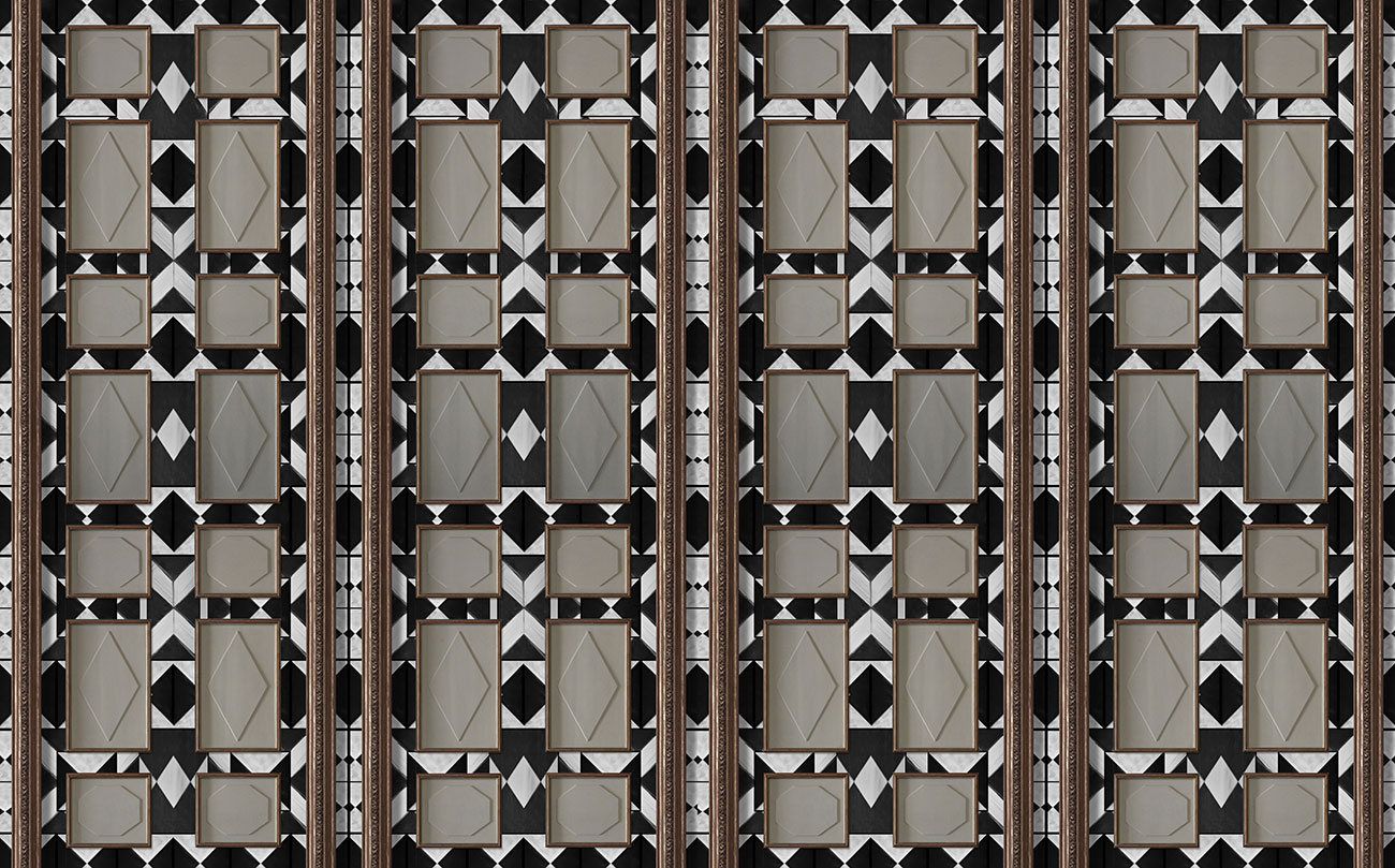 3D Rhombus Stripe Geometric Wallpaper 