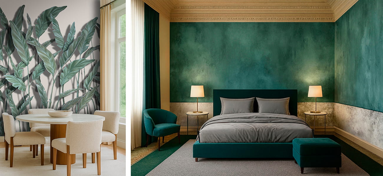 Carta da parati cannettato listelli