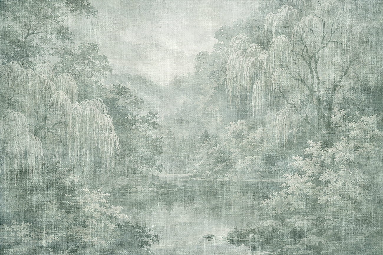 Carta da parati paesaggio blu natura