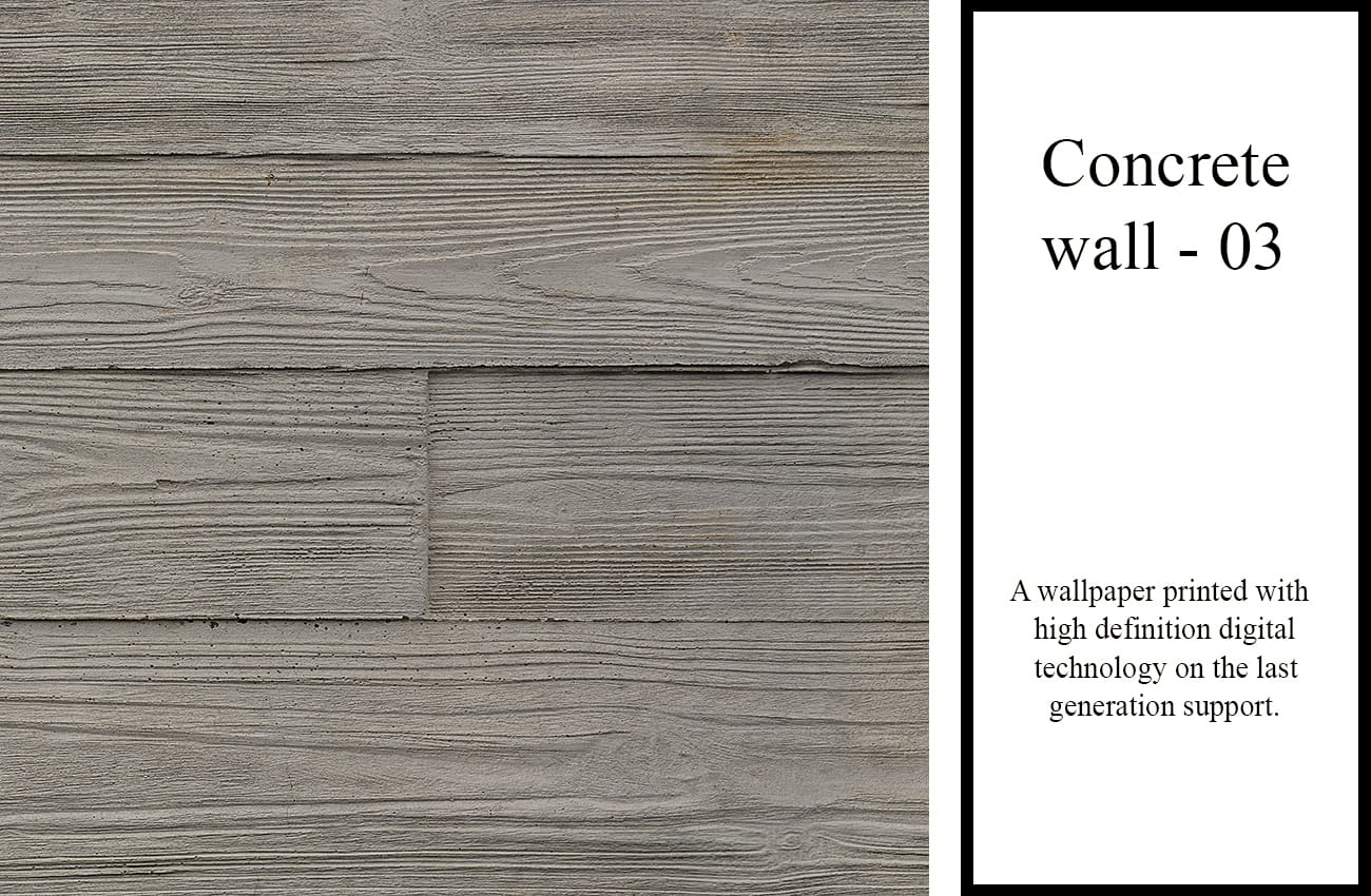 Carta da parati materica cemento doghe